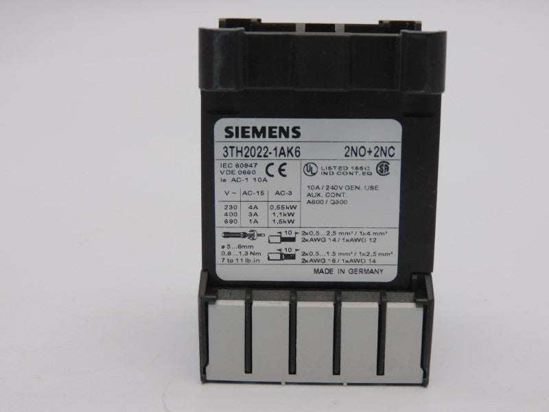 SIEMENS 3TH2022-1AK6 110/120V 4A NSMP