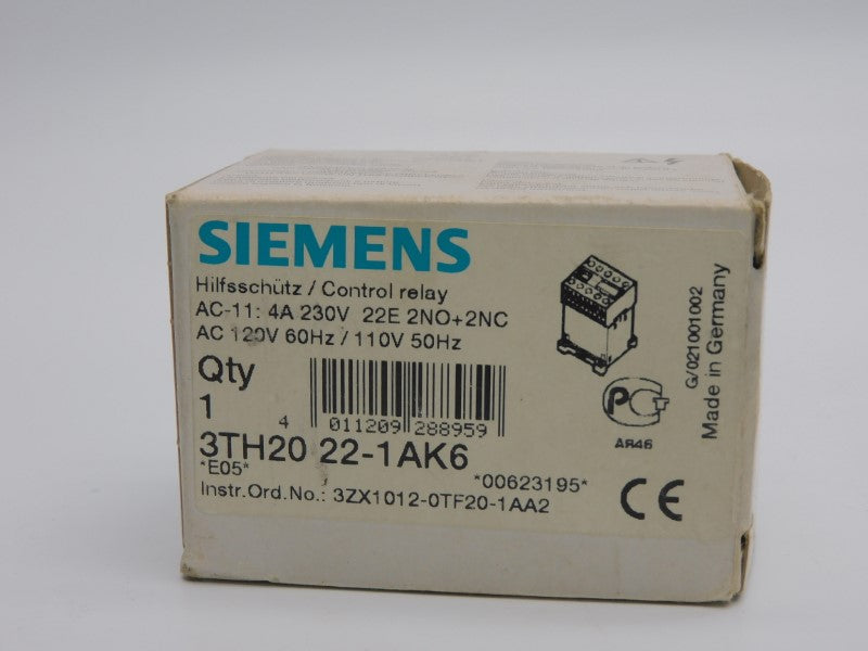 SIEMENS 3TH2022-1AK6 110/120V 4A NSMP