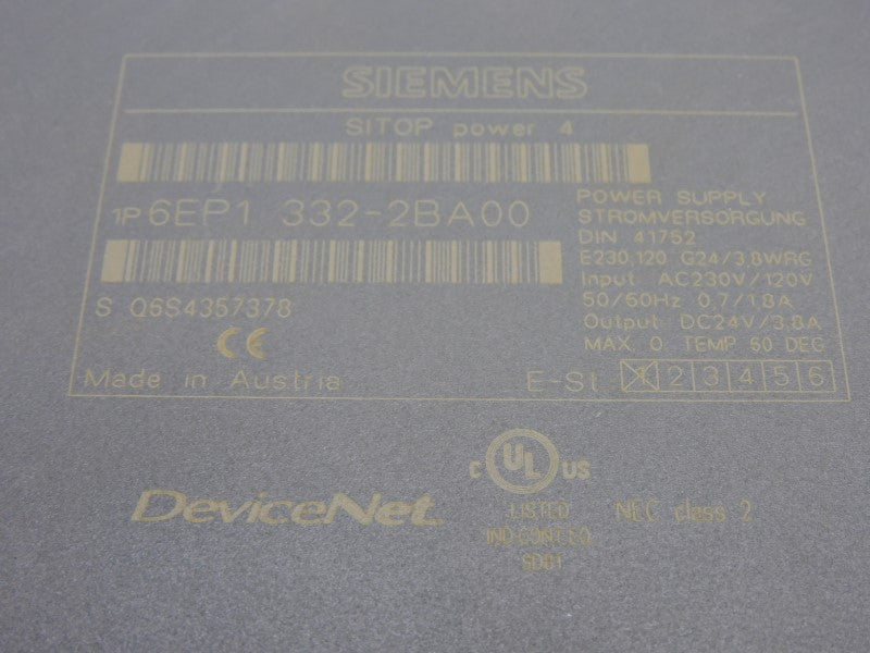 SIEMENS 6EP1332-2BA00 120/230VAC 3.8A NSNP