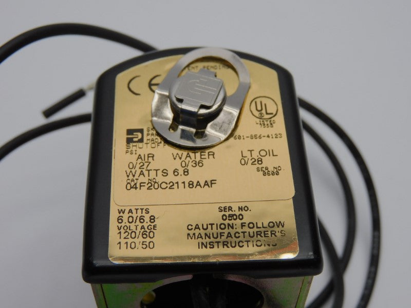 PARKER 04F20C2118AAFGC05 110/120V 0/36PSI NSMP
