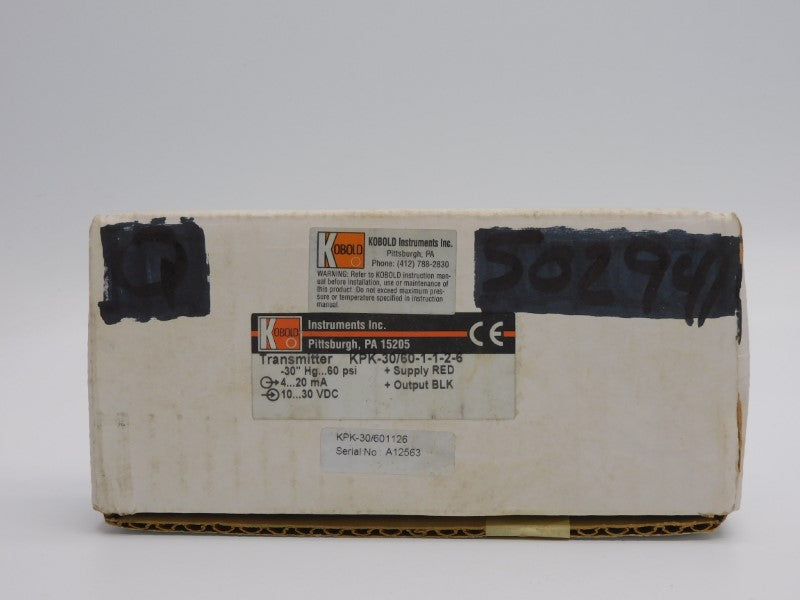 KOBOLD KPK-30/60-1-1-2-6 10-30VDC 60PSI NSMP