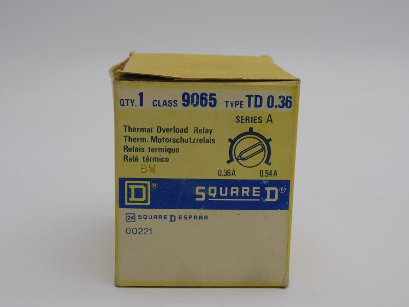 SQUARE D 9065TD0.36 SER. A 660V 0.36-0.54A NSMP