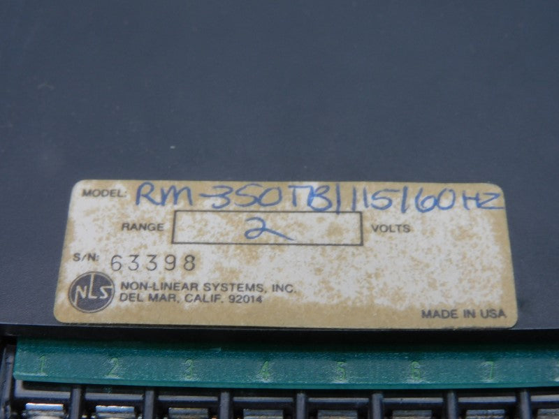NON-LINEAR SYSTEMS RM-350TB/115 2V UNMP
