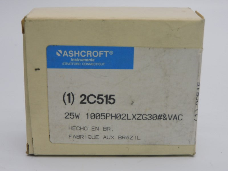 ASHCROFT 25W1005PH02LXZG30#&VAC 30PSI NSMP