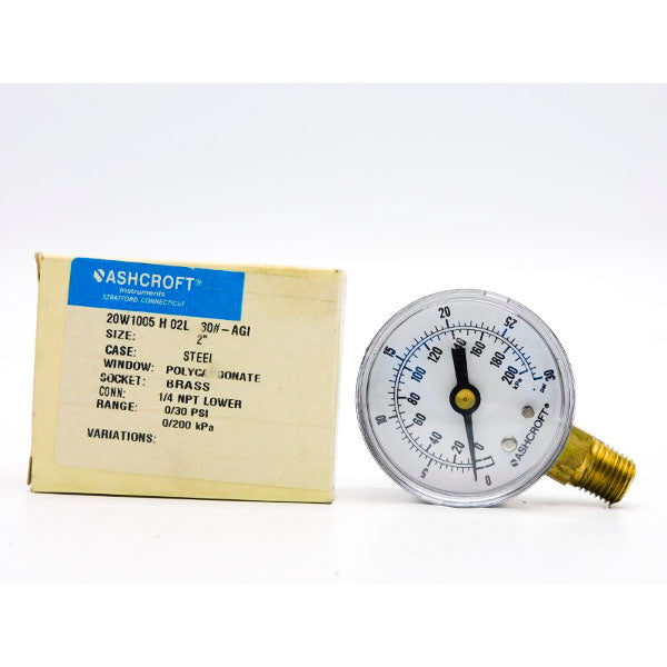 ASHCROFT 20W1005H02L30#-AGI 0/30PSI NSMP