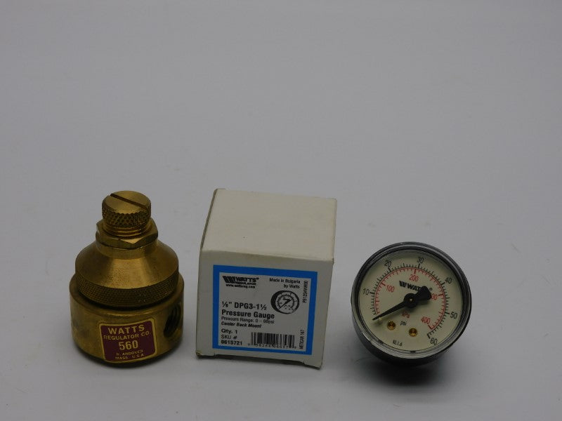 WATTS 1/4-560G-0-25 0354501 0-60PSI NSMP