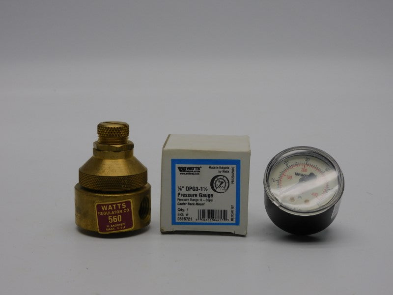 WATTS 1/4-560G-0-25 0354501 0-60PSI NSMP