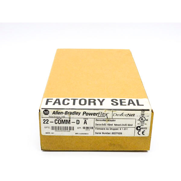 ALLEN BRADLEY 22-COMM-D SER. A F/W V1.011 24VDC DATE: 2012 NSFS