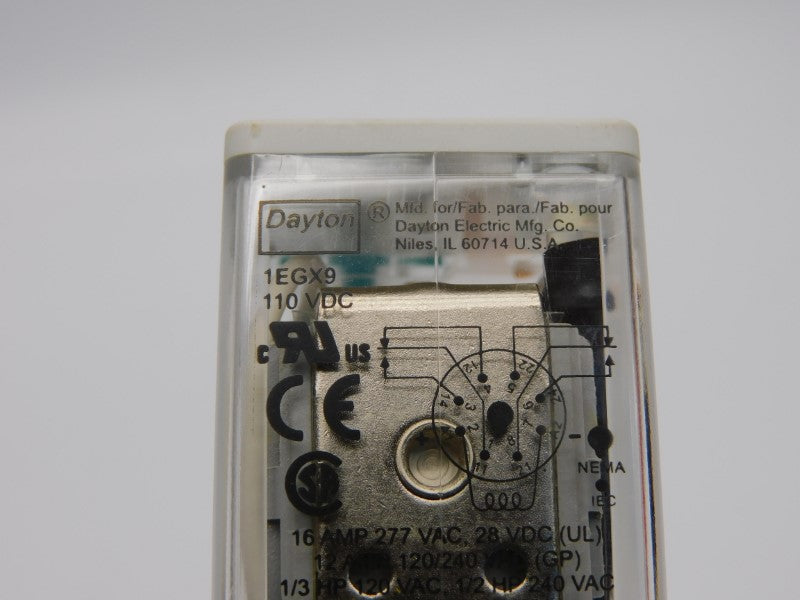 DAYTON 1EGX9 110VDC 16A NSMP