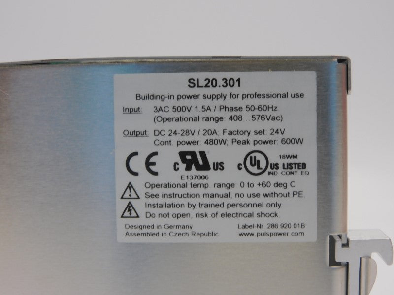 PULS SL20.301 24-28VDC 20A NSMP