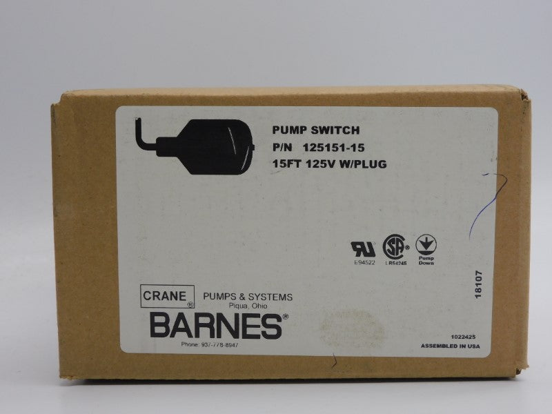 BARNES 125151-15 125V 15' NSMP