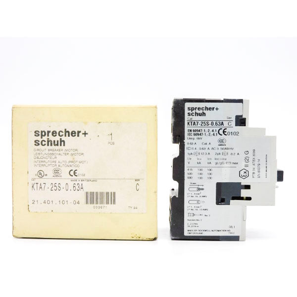 SPRECHER+SCHUH KTA7-25S-0.63A SER. C 690V 0.4-0.63A NSMP