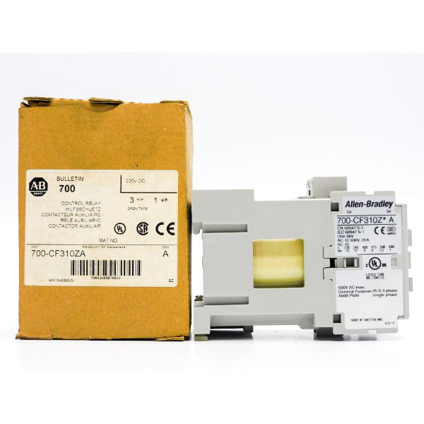 ALLEN BRADLEY 700-CF310ZA SER. A 220VDC 20A (BR/WH) NSMP