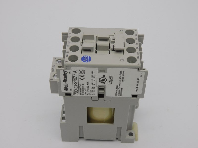 ALLEN BRADLEY 700-CF310ZA SER. A 220VDC 20A (BR/WH) NSMP