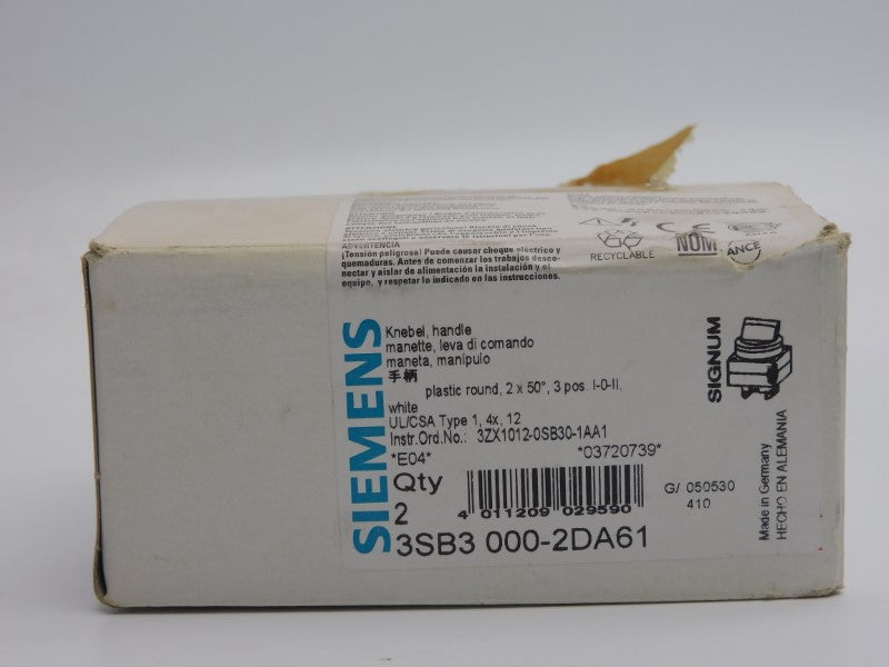 SIEMENS 3SB3000-2DA61 (PKG OF 2) NSMP