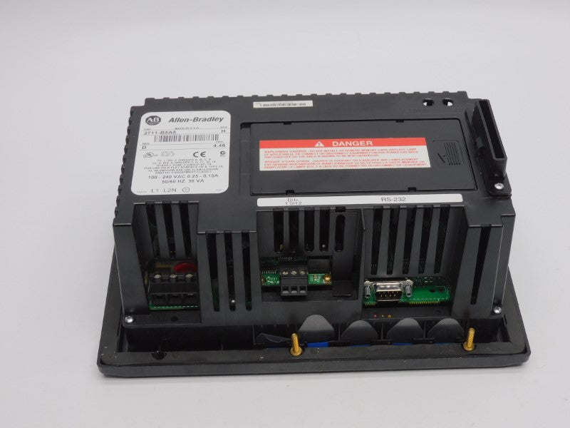 ALLEN BRADLEY 2711-B5A8 SER. H F/W 4.46 REV. D 100-240VAC 0.25-0.15A UNMP
