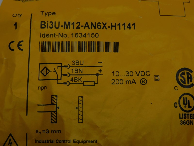 TURCK BI3U-M12-AN6X-H1141 1634150 10-30VDC NSNP