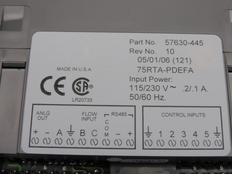 FOXBORO 57630-445 REV. 10 115/230V .2/.1A NSNP
