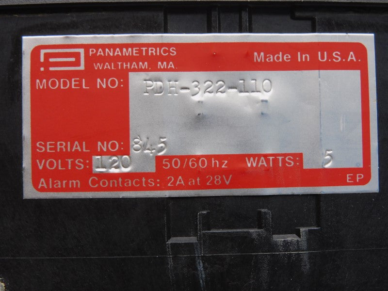 PANAMETRICS PDH-322-110 120V 2A UNMP