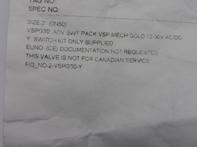 ITT 2-VSPG30-Y 12-30VAC/DC 2" NSNP