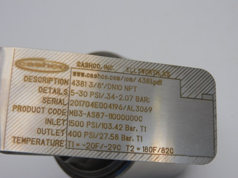 CASHCO MB3-AS87-11000000C 5-30PSI 3/8" NSNP