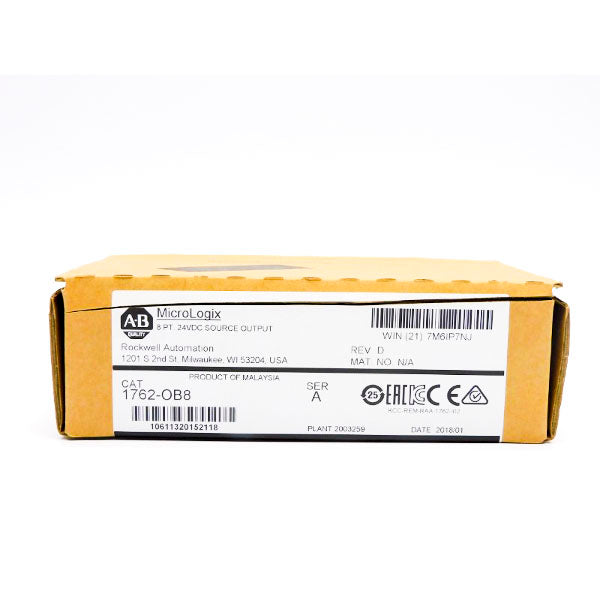 ALLEN BRADLEY 1762-OB8 SER. A REV. D 24VDC DATE: 2018 NSFS