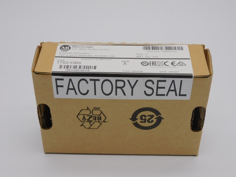 ALLEN BRADLEY 1762-OB8 SER. A REV. D 24VDC DATE: 2018 NSFS