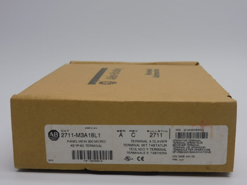 ALLEN BRADLEY 2711-M3A18L1 SER. A F/W 4.41 REV. C 24VDC NSMP
