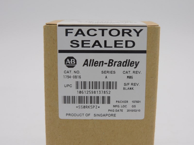 ALLEN BRADLEY 1794-OB16 SER. A DATE: 2010 NSFS