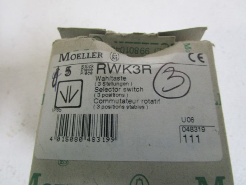 LOT OF 3 KLOCKNER MOELLER SELECTOR SWITCH RWK3R NSMP