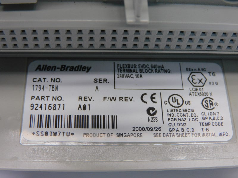ALLEN BRADLEY 1794-TBN SER. A REV. A01 240VAC 10A NSMP