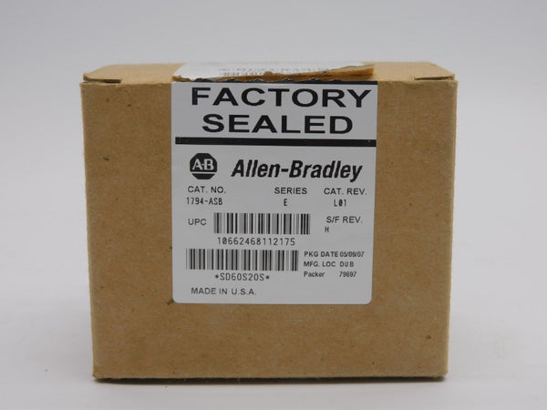 ALLEN BRADLEY 1794-ASB SER. E F/W H REV. A01 24VDC NSMP
