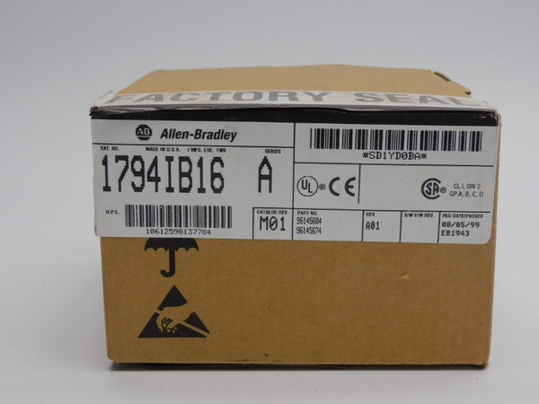 ALLEN BRADLEY 1794-IB16 SER. A REV. A01 10-31.2VDC NSMP
