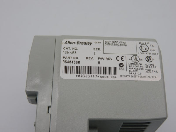 ALLEN BRADLEY 1794-ASB SER. E F/W H 24VDC NSMP