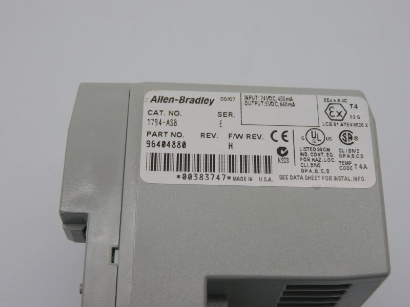 ALLEN BRADLEY 1794-ASB SER. E F/W H 24VDC NSMP