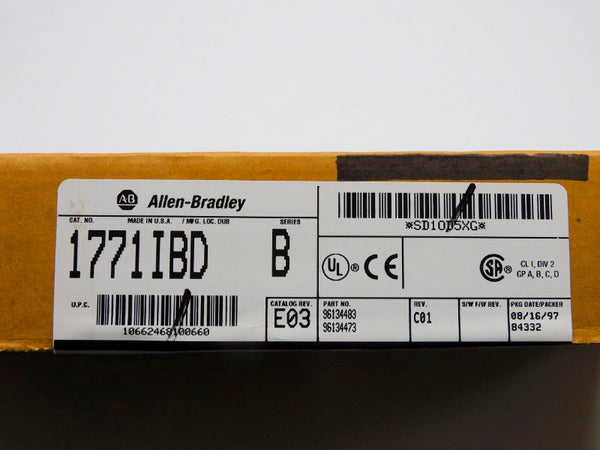ALLEN BRADLEY 1771-IBD SER. B REV. E03 DATE: 1997 NSFS