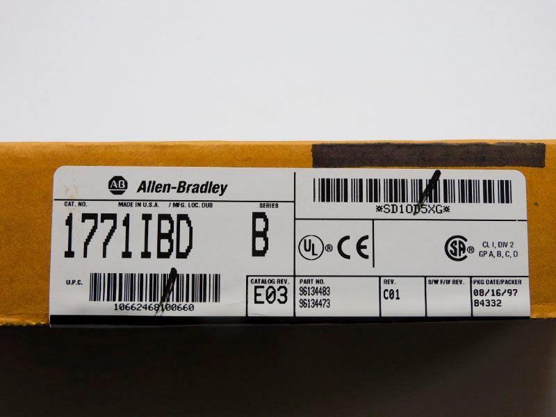 ALLEN BRADLEY 1771-IBD SER. B REV. E03 DATE: 1997 NSFS