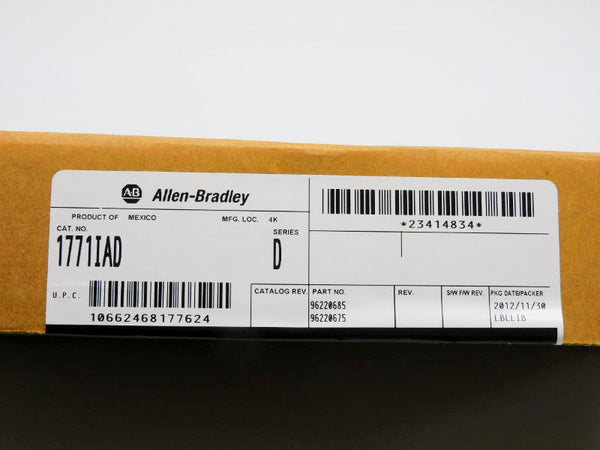 ALLEN BRADLEY 1771-IAD SER. D DATE: 2012 NSFS