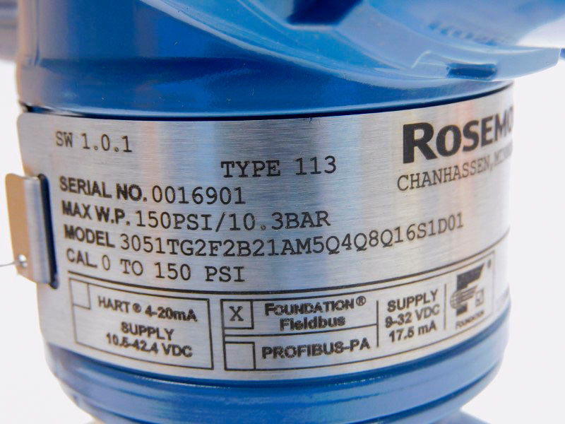 ROSEMOUNT 3051TG2F2B21AM5Q4Q8Q16S1D01 9-32VDC 150PSI NSMP