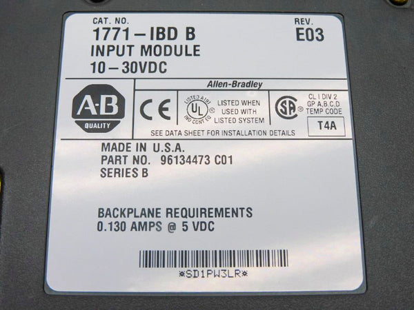 ALLEN BRADLEY 1771-IBD SER. B 10-30VDC REV. E03 NSMP