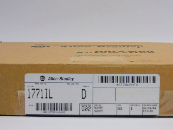 ALLEN BRADLEY 1771-IL SER. D F/W B REV. G02 10.0VDC 1.100A NSMP