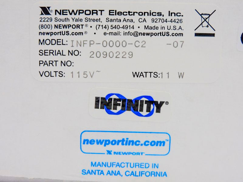 NEWPORT ELECTRONICS INFP-0000-C2 115V NSMP