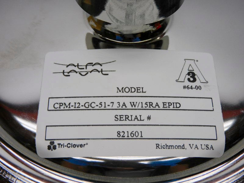 ALFA LAVAL CPM-I2-GC-51-7-3A W/ 15RA EPID 88241106 NSMP
