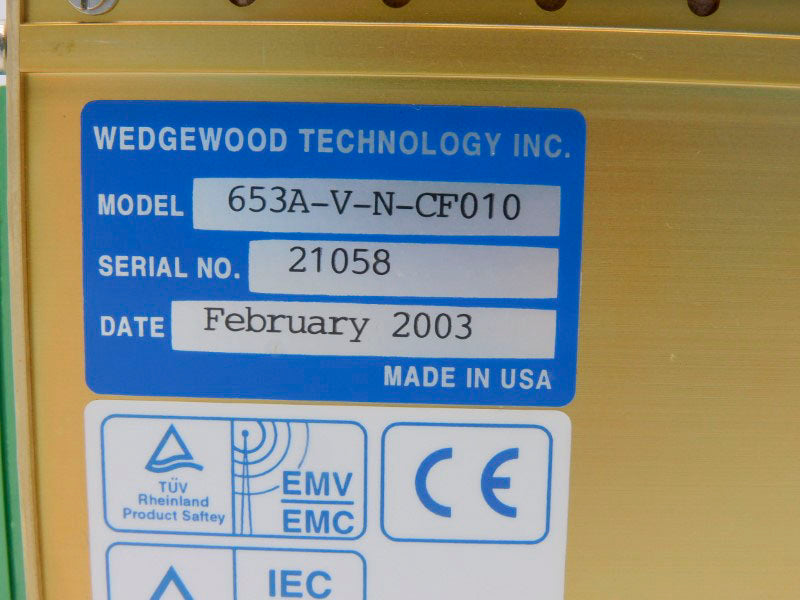 WEDGEWOOD TECHNOLOGY 653A-V-N-CF010 (AS IS) NSNP