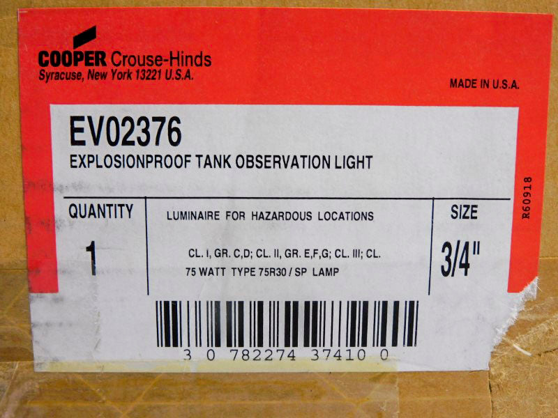 CROUSE HINDS EV02376 3/4" NSMP