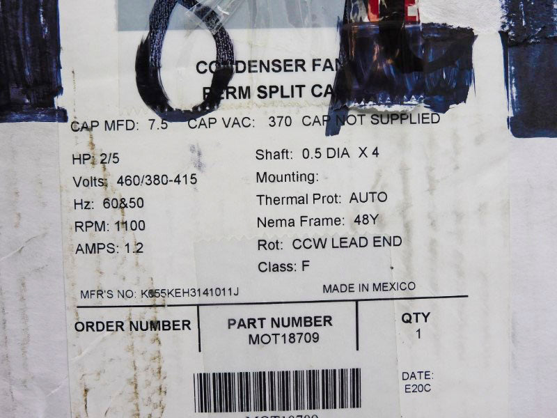 SERVICEFIRST OEM MOT18709 K55HXKEH-3141 460/380-415VAC 1.2A NSMP