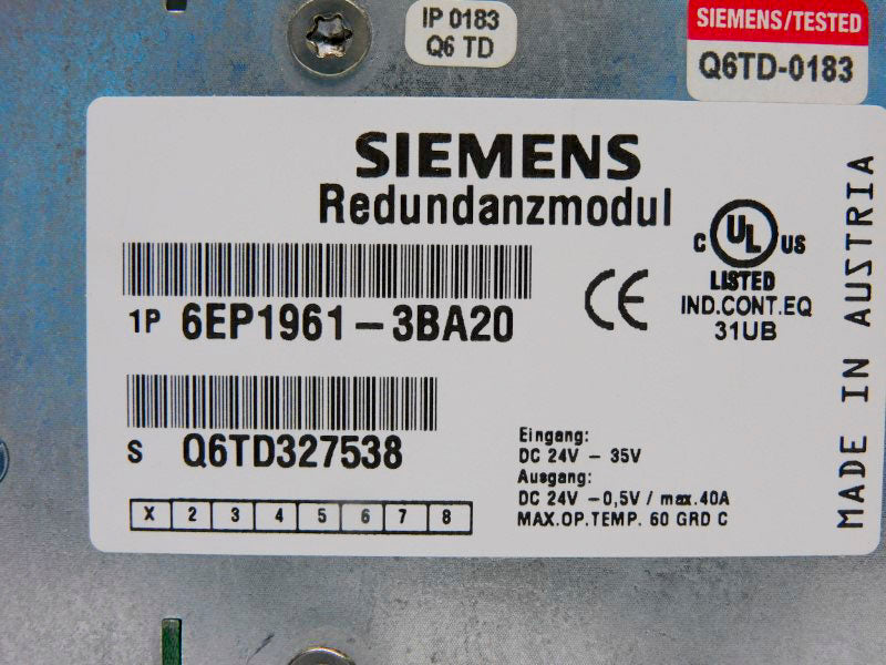SIEMENS 6EP1961-3BA20 24-35V 40A NSMP