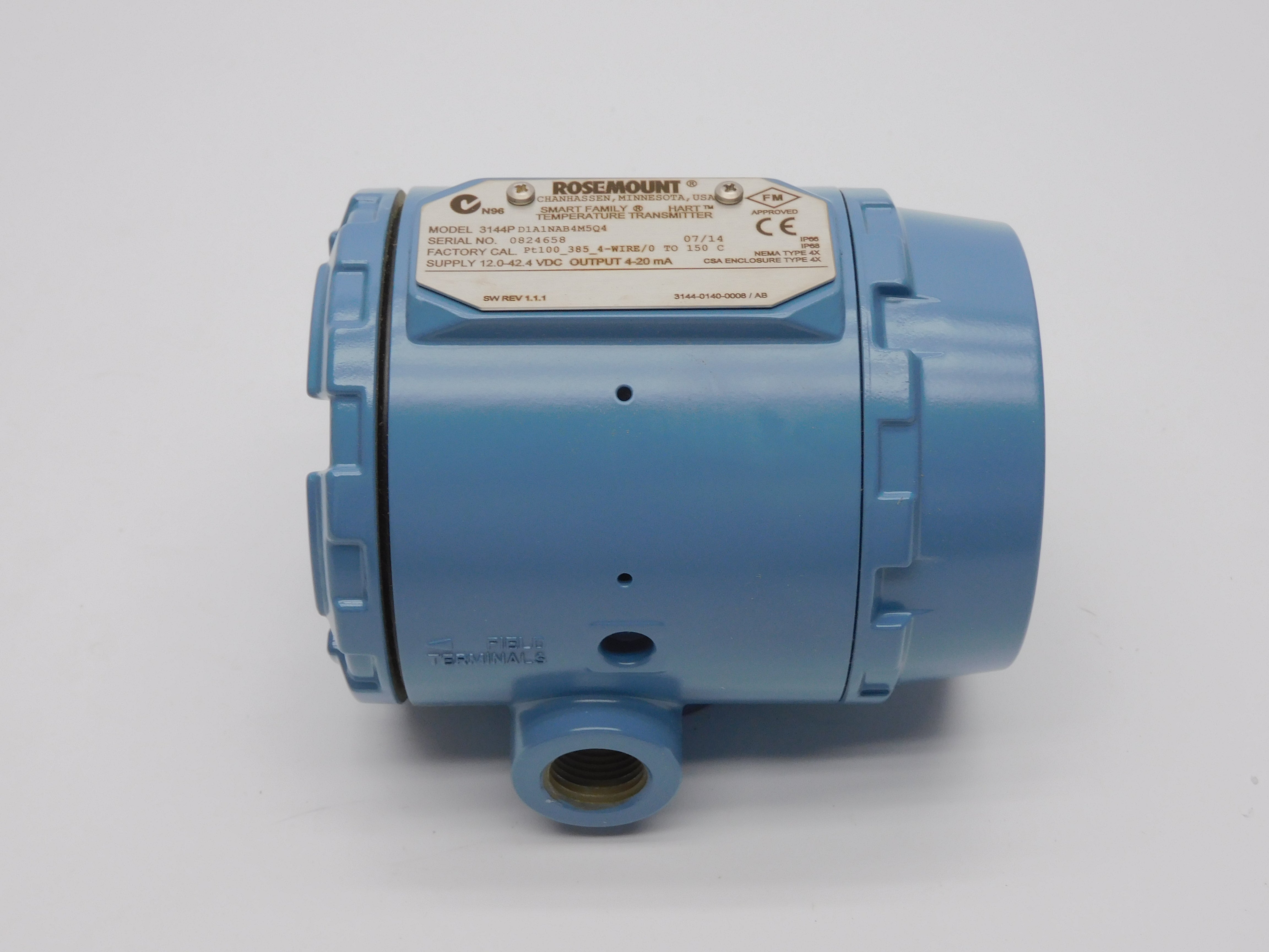 ROSEMOUNT 3144PD1A1NAB4M5Q4 REV. 1.1.1 12.0-42.4VDC NSMP
