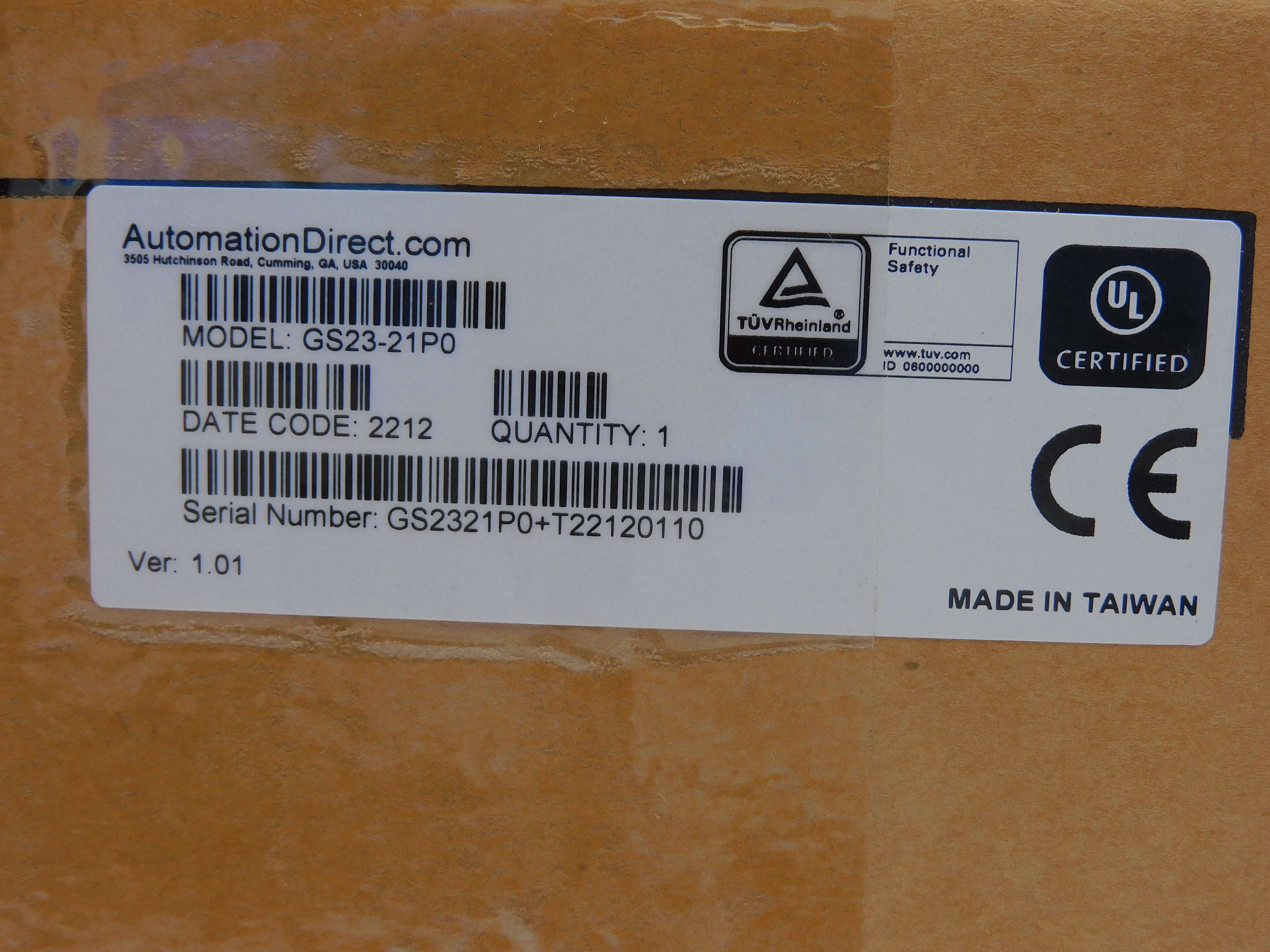 AUTOMATION DIRECT GS23-21P0 F/W 1.01 NSFS