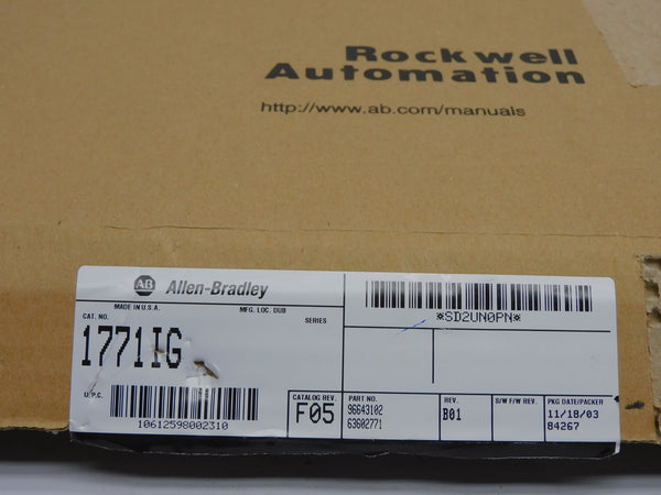 ALLEN BRADLEY 1771-IG SER. A REV. F05 5VDC .500A NSMP